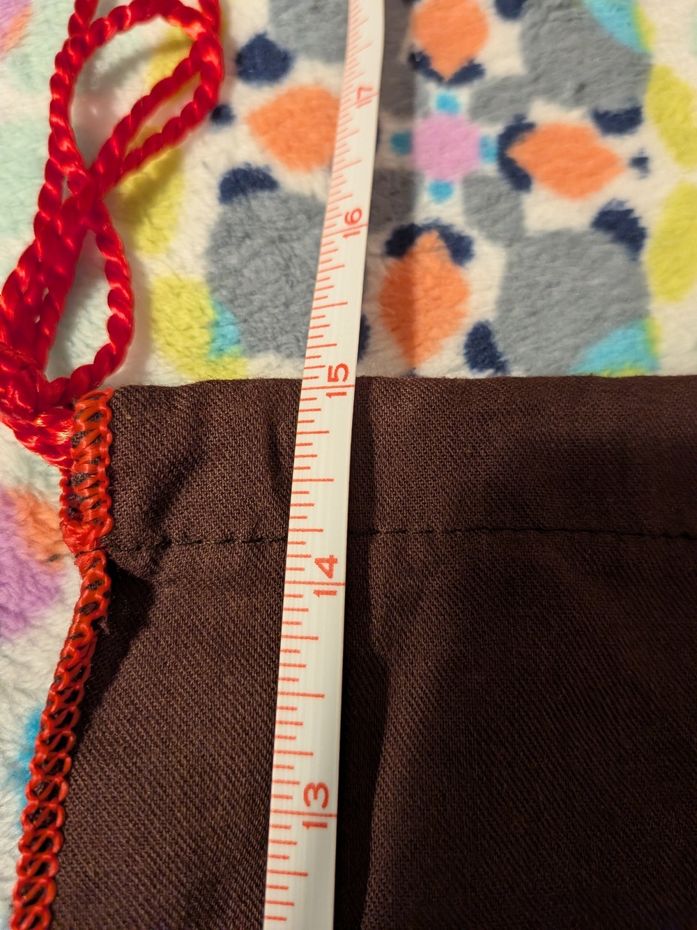 Coach Brown Drawstring Dust Bag with Red Trim - Picture 6 of 6